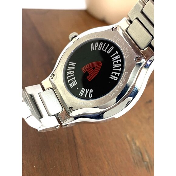 Bulova Women's Watch 96L309 Apollo Theater Quartz Black Dial Silver Steel 32mm - Picture 7 of 14